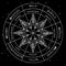 Abstract pagan wheel of the year on space background