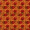 Abstract paint drip weave effect grid seamless vector pattern background. Overlapping ochre terracotta orange red