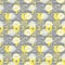 Abstract paint drip weave effect grid seamless vector pattern background. Overlapping yellow grey color dripping