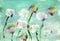 Abstract painting background flower original kid`s drawing