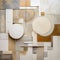 Abstract Painting In Beige And Beige Colors A Fusion Of Carl Kleiner\\\'s Style And Ceramics