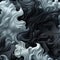 Abstract painting of black and white waves against a smokey background (tiled)