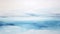 Abstract Painting With Blue Skies And Water In The Style Of David Burdeny