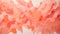 Abstract Painting: Futuristic Chromatic Waves In Peach And Orange