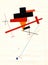 Abstract painting in the manner of Malevich suprematist crosses