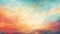 Abstract Painting Of Red Orange And Yellow Clouds In The Sky