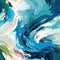 Abstract painting of sweeping waves in different sea water colors (tiled)