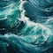 Abstract Painting of a Wave Background