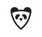 Abstract Panda Emblem. Isolated Vector Illustration