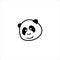 Abstract panda logo design face