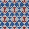 Abstract paneling pattern - seamless pattern - red-blue color -