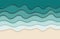 Abstract paper sea background. 3d effect waves poster.