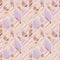 Abstract pastel color long oval geometric pattern