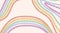 Abstract pastel colored vector hand drawn background with copy space and rainbow stripes. Trendy panoramic template for