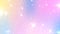 Abstract Pastel Fairy background with rainbow mesh. Kawaii universe banner in princess colors. Fantasy gradient backdrop with