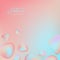 Abstract pastel pink, cyan vector trendy background with fluid gradient 3d shapes, liquid colors. Isolated fluid design elements.