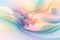 Abstract Pastel Rainbow fluffy waves background. ai generated