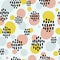 Abstract pastel seamless pattern with black ink