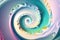 Abstract pastel whirlpool color background. Colored background. Generative AI