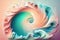 Abstract pastel whirlpool color background. Colored background. Generative AI