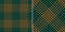 Abstract pattern in black, gold, green for dress, jacket, coat, scarf. Seamless spring autumn winter tweed tartan vector.