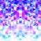 Abstract pattern of colorful triangles. Bright cold color shades.