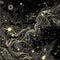 Abstract pattern resembling a cosmic garden with swirling galaxies and star clusters. AI Generated