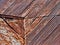 Abstract Pattern of Rusted Corrugated Iron Roof