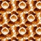 Abstract pattern of warm gold color with honey beeswax. Bee honey pattern with sweet circles