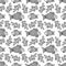 Abstract patterns fish doodles sketch