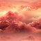 Abstract peach-toned cloudy background with realistic scenery (tiled)