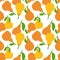 Abstract pear seamless pattern. Vector illustration. Simple background