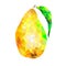 Abstract pear triangles on a white background