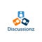 Abstract people figure chat icon discussions