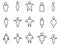 Abstract people linear icons