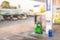 Abstract petrol station blurred