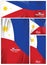 Abstract Philippines Flag Background.