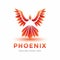 Abstract phoenix logo design template