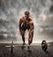 Abstract photo of bodybuilder