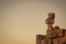 Abstract photo of stones stacked in the Temple of Bacchus in Baalbek Lebanon