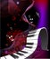 Abstract piano keyboard