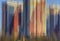 Abstract picture reflection of high-rise buildings in the river