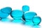 Abstract pills in cyan color