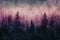 abstract pine trees grunge background .Generative AI