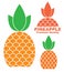 Abstract Pineapple. Icon
