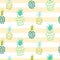 Abstract pineapple pastel colors striped pattern.