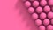 Abstract pink background with beautiful spheres for cosmetics product posters, placards and brochures. Small beads on pink