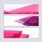 Abstract pink banners design