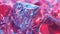 Abstract pink and blue metallic texture close-up. AI generated