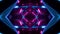 Abstract Pink and Blue Shiny Kaleidoscope Patterns. 4K Geometric Animation Background.